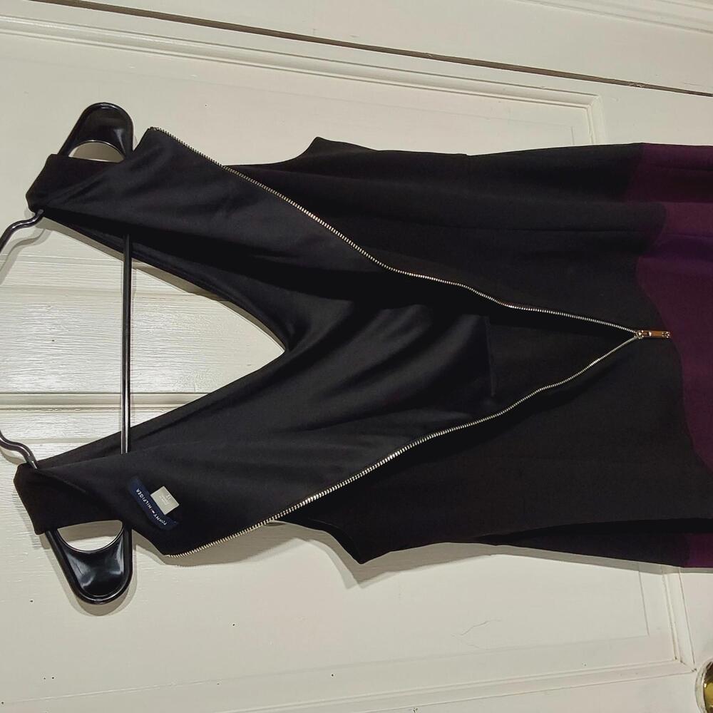 Tommy Hilfiger black and purple dress Sz 12 - Picture 5 of 6